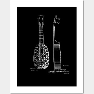 Ukelele Vintage Patent Drawing Posters and Art